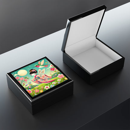 Geisha Fairy and the Hummingbird Blossom Jewelry Box