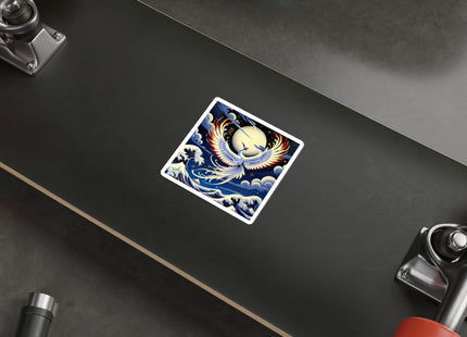 Majestic White Crane Die-Cut Magnets (5 Sizes)