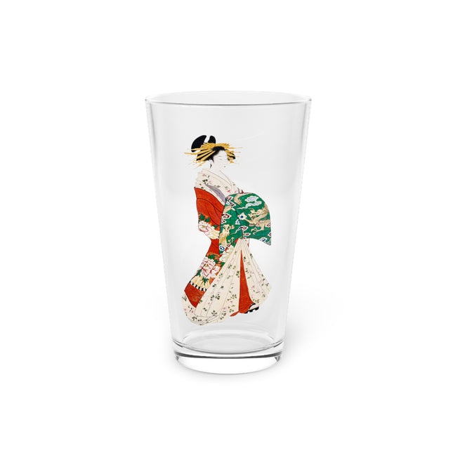 Japanese Woman by Hosoda Eishi Glass, 16oz