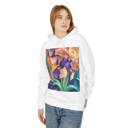 The Elegant Iris Flower Hoodie