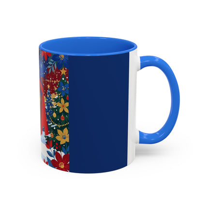 🎭❄️ The Christmas Masquerade Lady Colorful Mug – Art Deco Holiday Fantasy