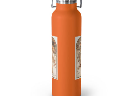 The Seasons by Alphonse Maria Mucha Copper Vacuum Insulated Bottle, 22oz