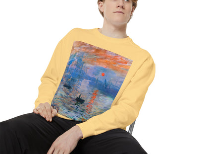 Sunrise by Claude Monet Unisex Garment-Dyed Sweatshirt