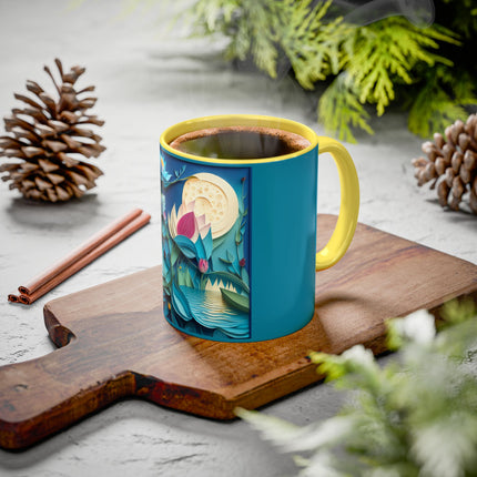 Ethereal Moonlit Lake Colorful Mugs (11oz, 15oz)