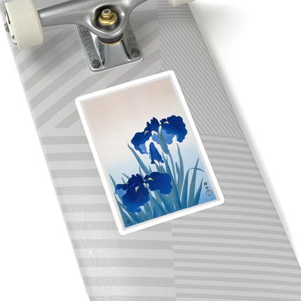 Irises by Ohara Koson Kiss-Cut Stickers (4 Sizes)