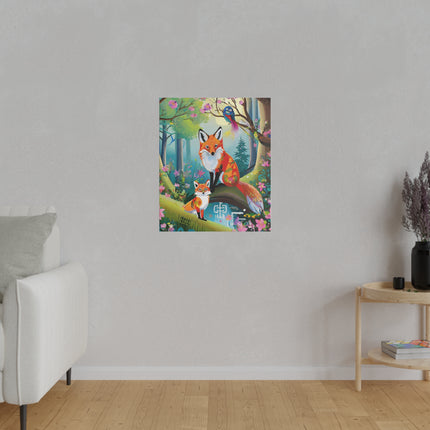 Mischievous Fox Matte Canvas, Stretched, 0.75"