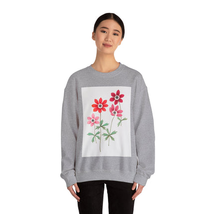 Anemoon, Anemone by Anselmus Boëtius de Boodt Heavy Blend™ Crewneck Sweatshirt