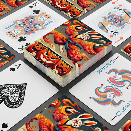 Jack-O’-Lantern Drums & The Kabuki Rabbit Playing Cards