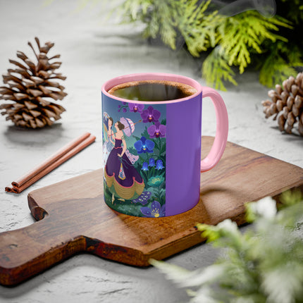 The Ladies Of The Moonlit Garden Colorful Mugs – Art Deco Floral Elegance