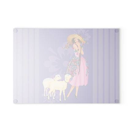 Easter Elegance Glass Cutting Board