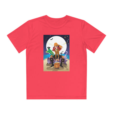 Moonlit Pirate Halloween Youth Competitor Tee