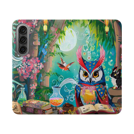 🦉✨ Owl's Magical Workshop Flip Case – Enchanted Wisdom & Arcane Wonder