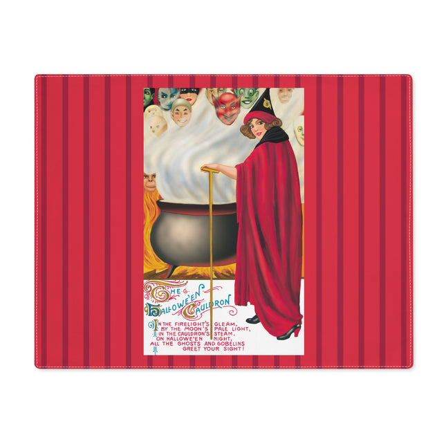 The Hallowe'en Cauldron In the Firelight's Gleam Placemat, 1pc