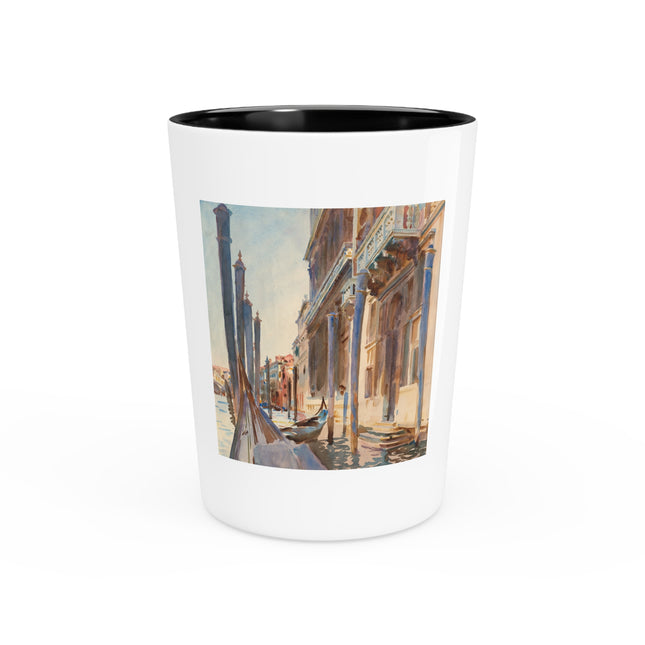 Gondola Moorings on the Grand Canal by John Singer Sargent Ceramic Shot Glass