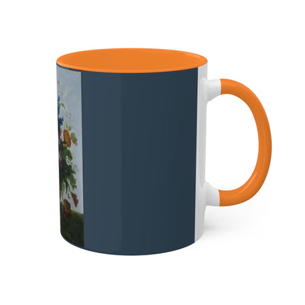 Bouquet of Flowers and a Nest by Sebastian Wegmayr Colorful Mugs, 11oz