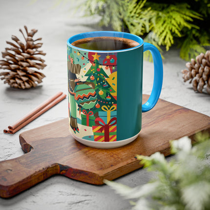 🎄✨ The Lady Of The Christmas Ornament Colorful Mug – Art Deco Holiday Fantasy