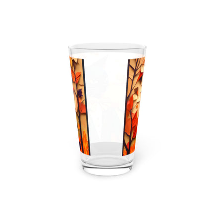 Siamese Cat at an Autumn Harvest Fair Glass, 16oz
