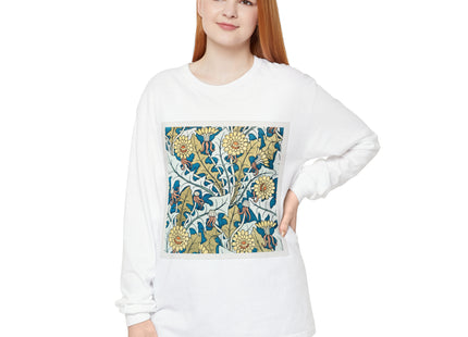 Art Nouveau Dandelion Flower Garment-dyed Long Sleeve T-Shirt