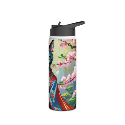 Cyberpunk Geisha Stainless Steel Water Bottle