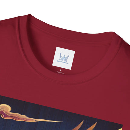Flame-Winged Horse at Sunset Softstyle T-Shirt