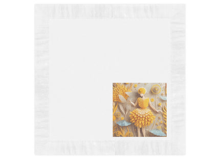 Dandelion Fairy White Coined Napkins