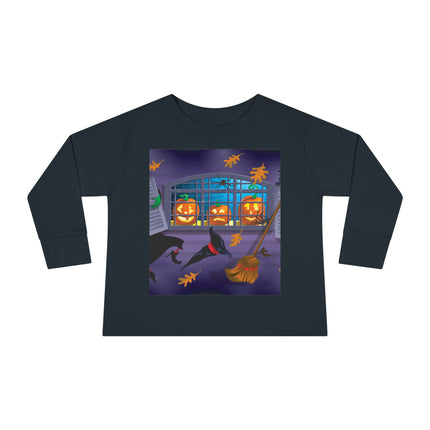 Whimsical Halloween Mischief Toddler Long Sleeve Tee