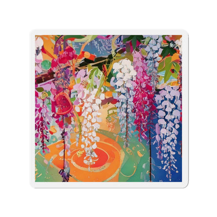 Golden Wisteria Elegance Die-Cut Magnets (5 Sizes)