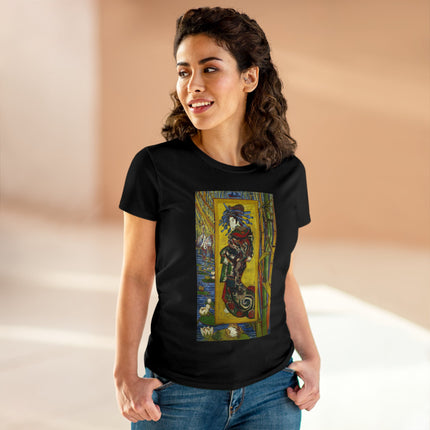 Courtesan (after Eisen) by Vincent van Gogh Women's Midweight Cotton Tee