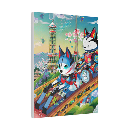 Kitsune Carnival Matte Canvas, Stretched, 0.75"