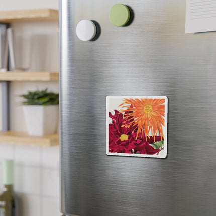 Dahlia Flower by Tanigami Kônan Die-Cut Magnets (5 Sizes)