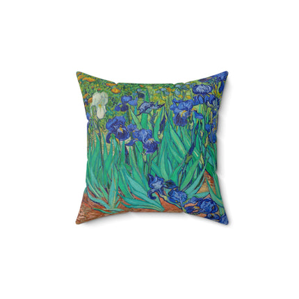 Irises by Vincent Van Gogh Spun Polyester Square Pillow