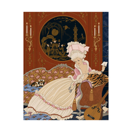 💌🐕 The Lady Of The Secret Letter Matte Vertical Poster – Art Deco Salon Elegance