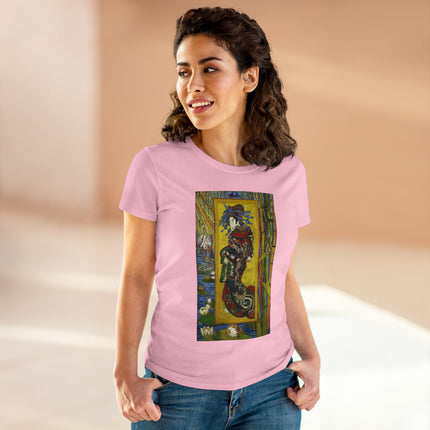 Courtesan (after Eisen) by Vincent van Gogh Women's Midweight Cotton Tee