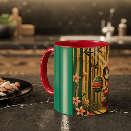 Geisha Kitten’s Easter Stroll Colorful Mugs (11oz, 15oz)