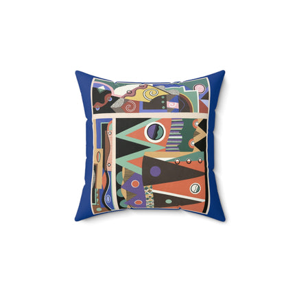 Collection decors et couleurs Pl.03 by Georges Valmiers Spun Polyester Square Pillow