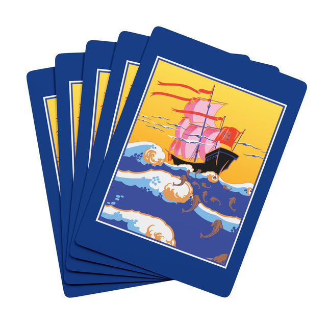 Golden Seas and Whimsical Dreams Playing Cards