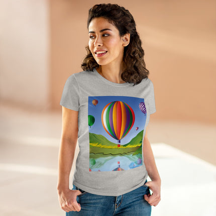 Colorful Heights Women's Midweight Cotton Tee