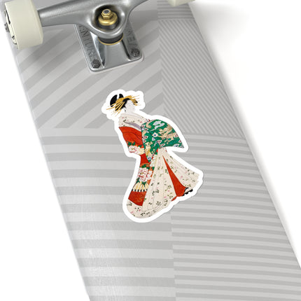 Japanese Woman by Hosoda Eishi Kiss-Cut Stickers (4 Sizes)