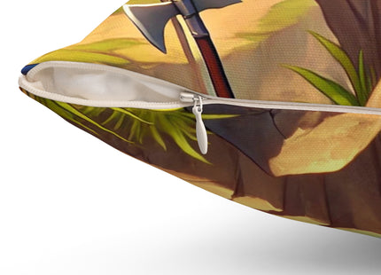 Watchful Guardian Spun Polyester Square Pillow