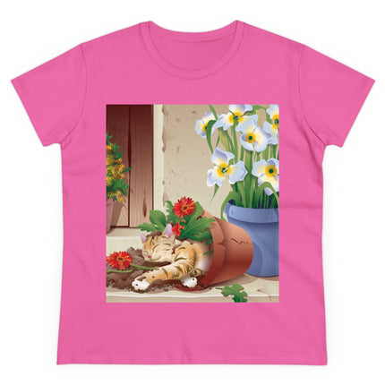 Blooming Serenity Women's Midweight Cotton Tee