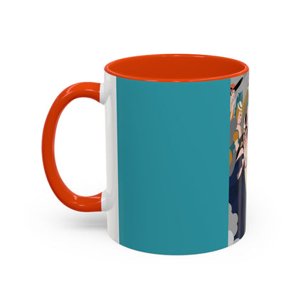 Celestial Masquerade Colorful Mugs – Theatrical Elegance & Floating Whimsy