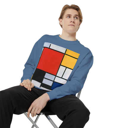 Composition with Red, Yellow, Blue, and Black by Piet Mondrian Garment-Dyed Sweatshirt