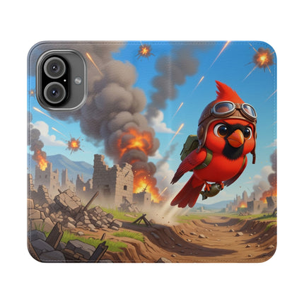 🐦✈️ The Cardinal Dive Bomber Flip Case – Bold Flight & Fearless Adventure