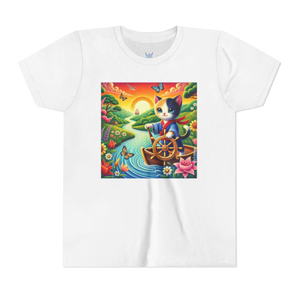 Sailor Kitten’s River Adventure Youth Short Sleeve Tee