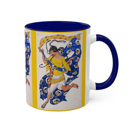 The Butterfly (Costume Design for Anna Pavlova) by Leon Bakst Colorful Mugs, 11oz