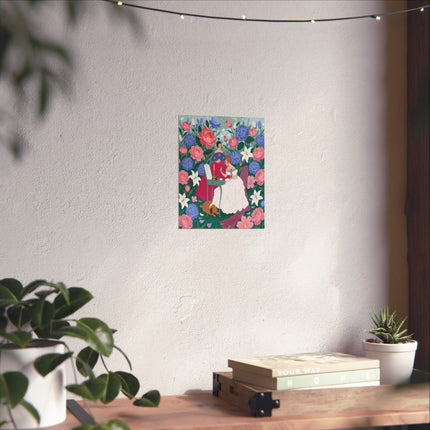 🌸💎 The Garden Of Little Treasures Matte Vertical Poster – Art Deco Floral Elegance