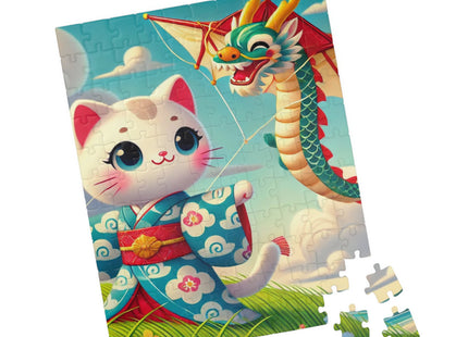 Geisha Kitten and the Dragon Kite Puzzle (110, 252, 520-piece)