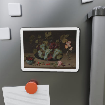 Still-life with Grapes, Flowers, & Berries by Isaak Soreau Die-Cut Magnets (5 Sizes)