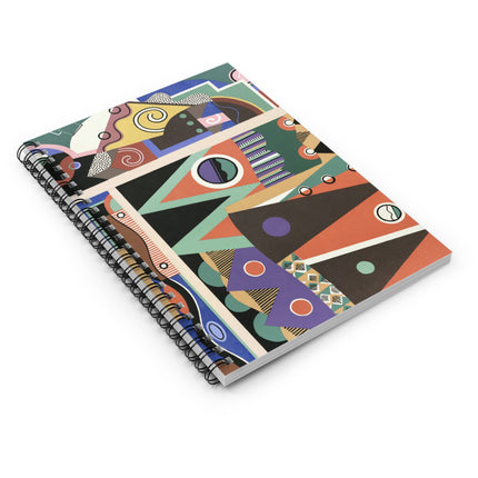 Collection decors et couleurs Pl.03 by Georges Valmiers Spiral Notebook - Ruled Line