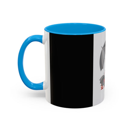 The Lady of Silver Umbrellas Colorful Mug (11oz, 15oz) – Art Deco Mystery, Elegant Fashion & Silver Dreamscape